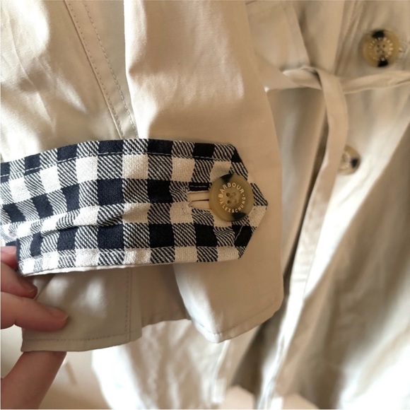Barbour by Alexa Chung Glenda gingham long trench coat - Picture 10 of 14